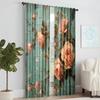 2 pcs   versatile polyester transparent curtains for home decoration rose board for use in bedrooms and living rooms