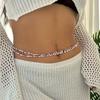 Boho Colorful Beaded Elastic Belly Waist Chain Women Sexy Bikini African Waist Beads Summer Beach Body Chain Jewelry Accessories