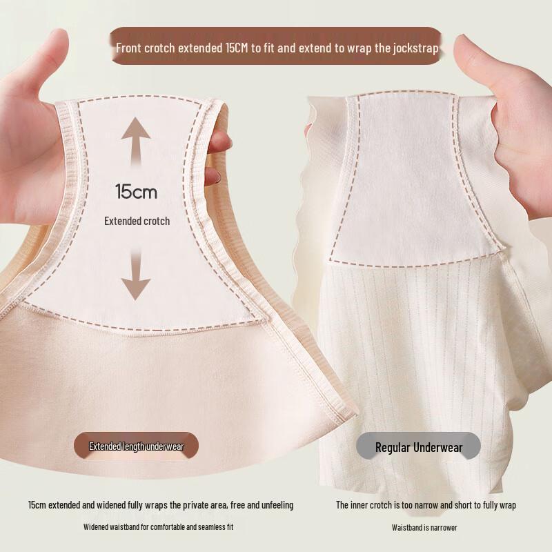 Audifen Women's 100% Cotton Crotch Antibacterial Mid-Waist Briefs 4-Pack