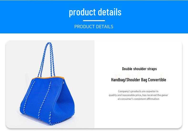 EVA Waterproof Women's Shoulder Tote Bag - Thick Diving Material for Beach & Outdoor Use
