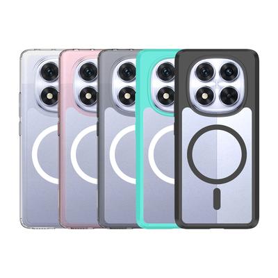 For Redmi Note14 Magnetic Phone Case Thickened Acrylic Space Crystal 13pro14c Transparent Protective Cover