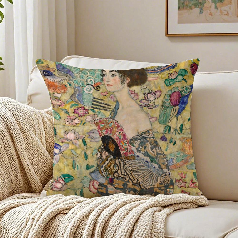 Nouveau Austrian Art GGustav Klimt Cushion Cover Pillowcase Antidustmite living Room Sofa Decor Cushion Room