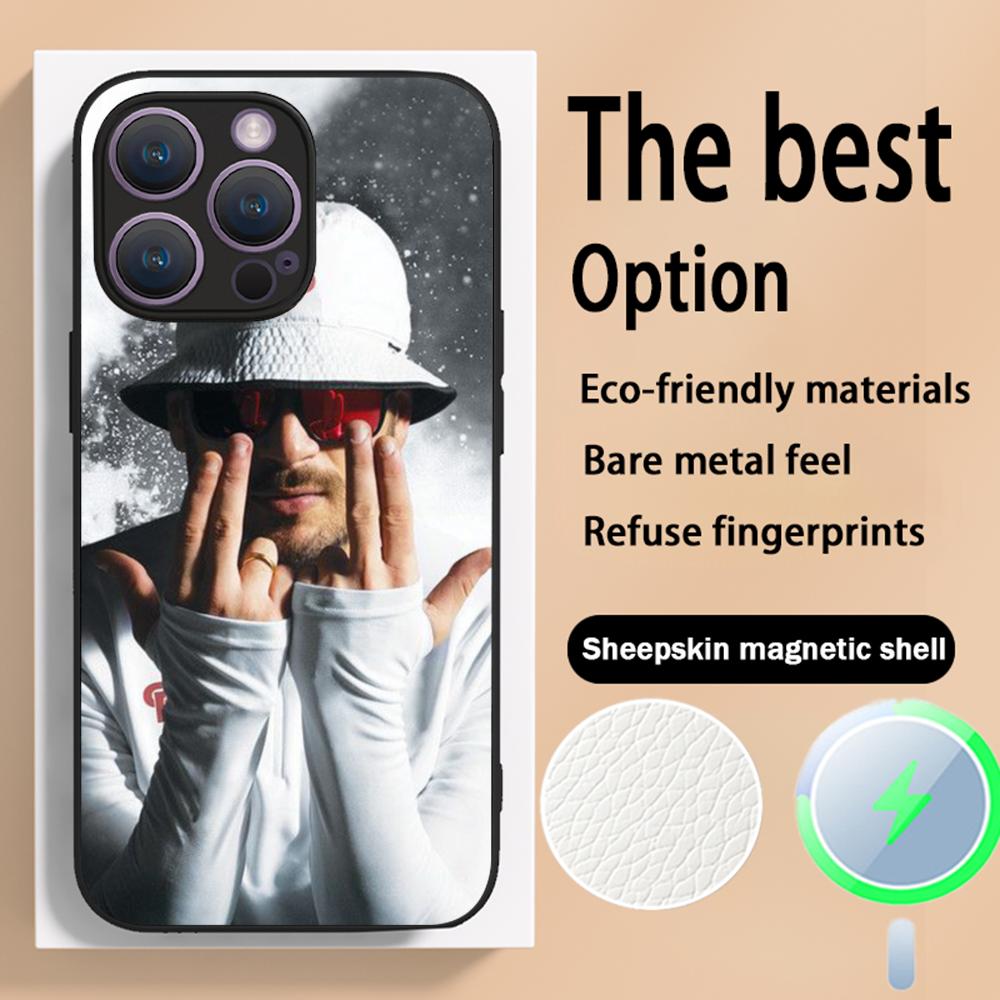 

Cool singer pop JuL logo poster Phone Case For iPhone 16 15 14 13 12 11 Plus Pro Max High-end Luxury Magsafe Sheepskin iPhone 12 Pro Max