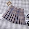 Gonna a pieghe scozzese a vita alta da donna Gonna corta da donna Gonna a trapezio alla moda Mini gonna da tennis casual