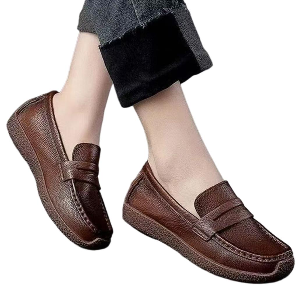 Women's Vintage Flat Leather Driving Moccasins