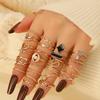 Versatile Snake Heart Ring: 29-Piece Light Luxury Fashion Set