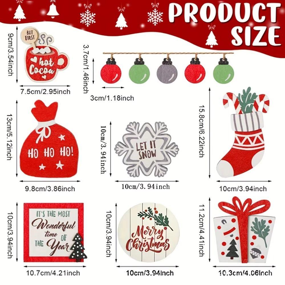 Tabletop Signs Christmas Tiered Tray Decor Christmas Farmhouse Christmas Decor  Festive Decor