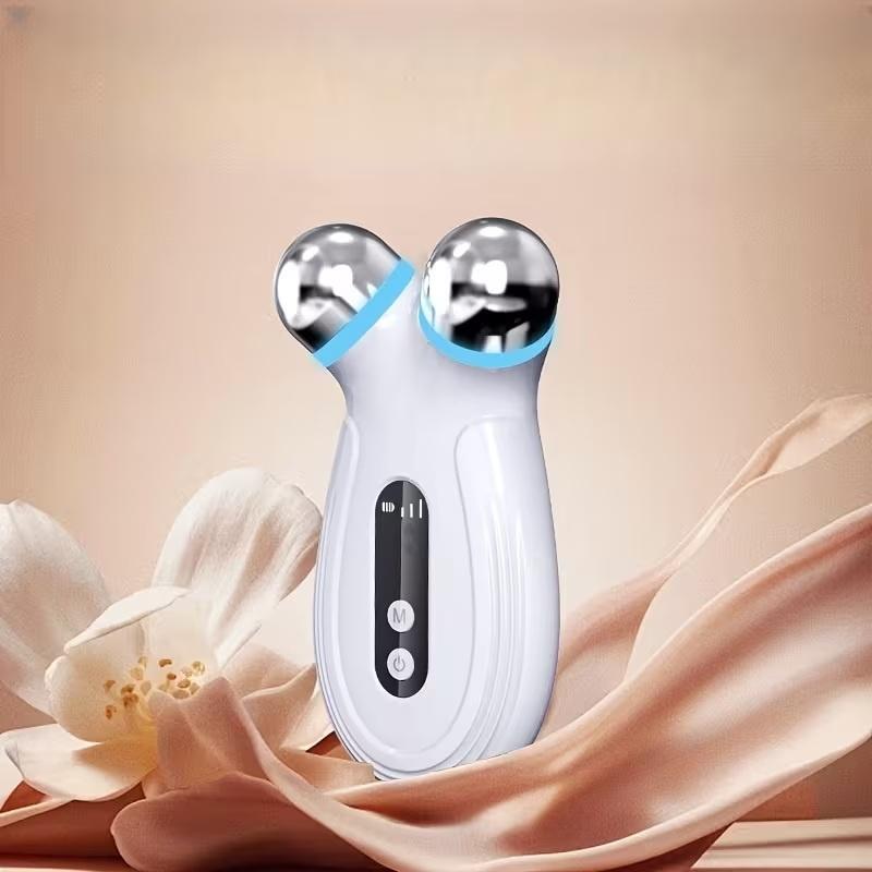 

Microcurrent Face Massager With Dual Metal Heads Ems Facial Device For Skin Care And Contouring Use At Home Or Salon