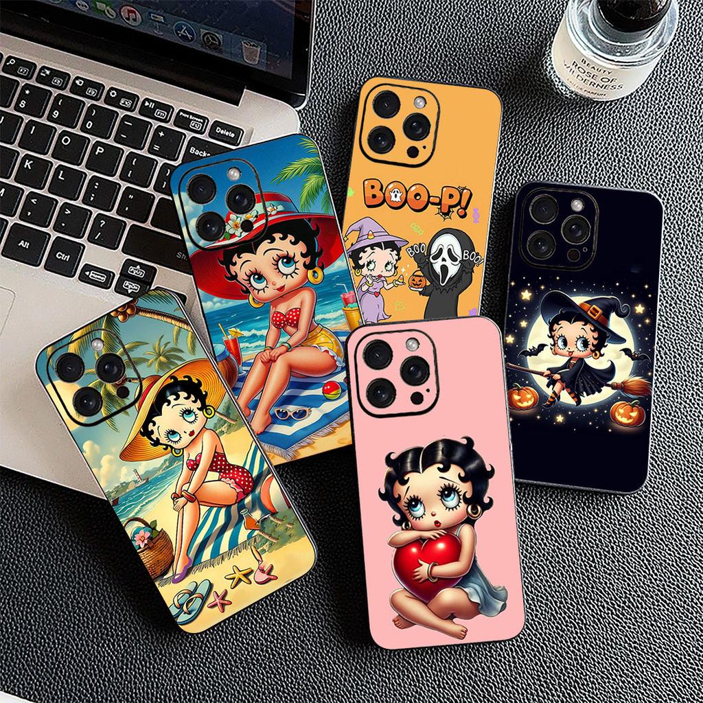 Cover for Samsung Galaxy S22 S21 S20 Fe Ultra S9 Plus + A13 A22 M21 M31 M55 M15 Phone Case Kawaii B-Bettys Anime B-Boops