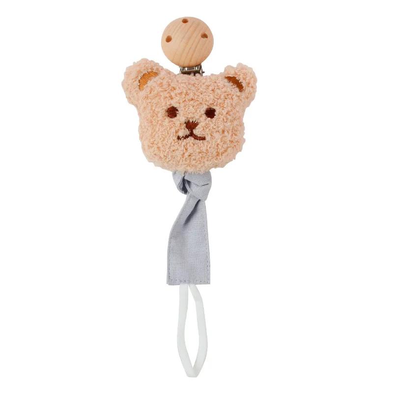 Baby Cartoon Plüschpuppe Baumwolle Anti-Fall Kette Neugeborenes Zahnklebekette Fuchs Löwe Bär Schnullerkette