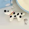 Bell Fabric Puppy Keychain Soft Bag Charm Fashione Cartoon Doll Keyring  Hanging Ornaments