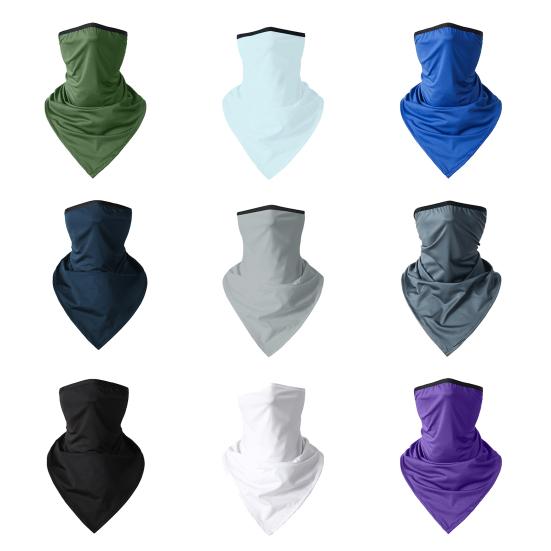 Sun Protection Guard Quick-Drying Fabric Ice Silk Face Guard with Elastic Ear