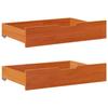 Under-bed Drawers 2 Pcs Wax Brown 80x55x16 Cm Solid Pine