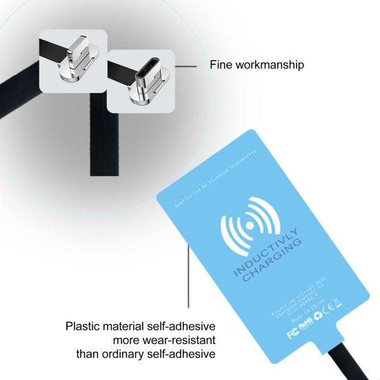 Wireless Charger Receiver Charge Mini 8Pin Universal Fast Type-C Qi Wireless Charging Pad