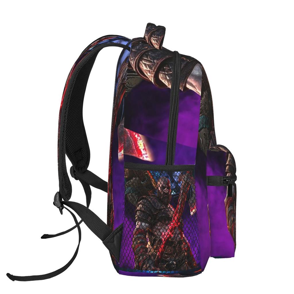 Game God Of War Kratos Spartan Ghost Student Backpack School Bag Hiking Travel Daypack for Men Women  Bookbag Shoulder Bags
