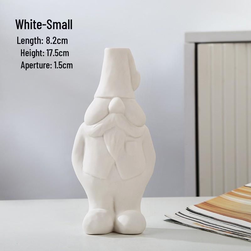 Nordic Modern White Ceramic Vase for Home Decor and Flower Arrangement
