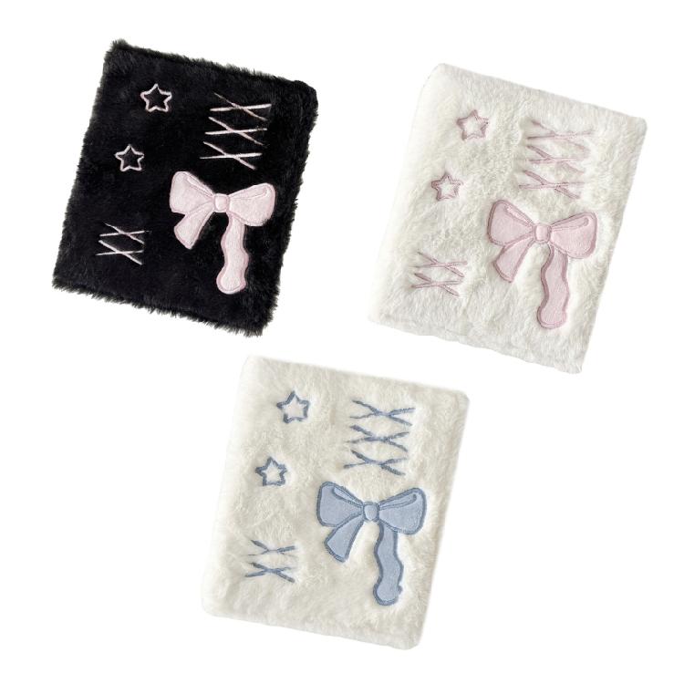 Plush Photocard Binder 6 Hole Pre-punched Photo Card Binder Sleeve 4 Pocket Card Sleeve for Photo Card Binder Album