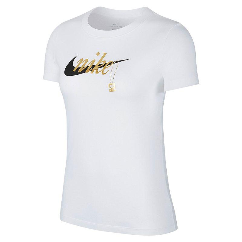 

Nike Moisture-Wicking Round Neck Short Sleeve T-Shirt Women Tops White CJ7915-100 XL