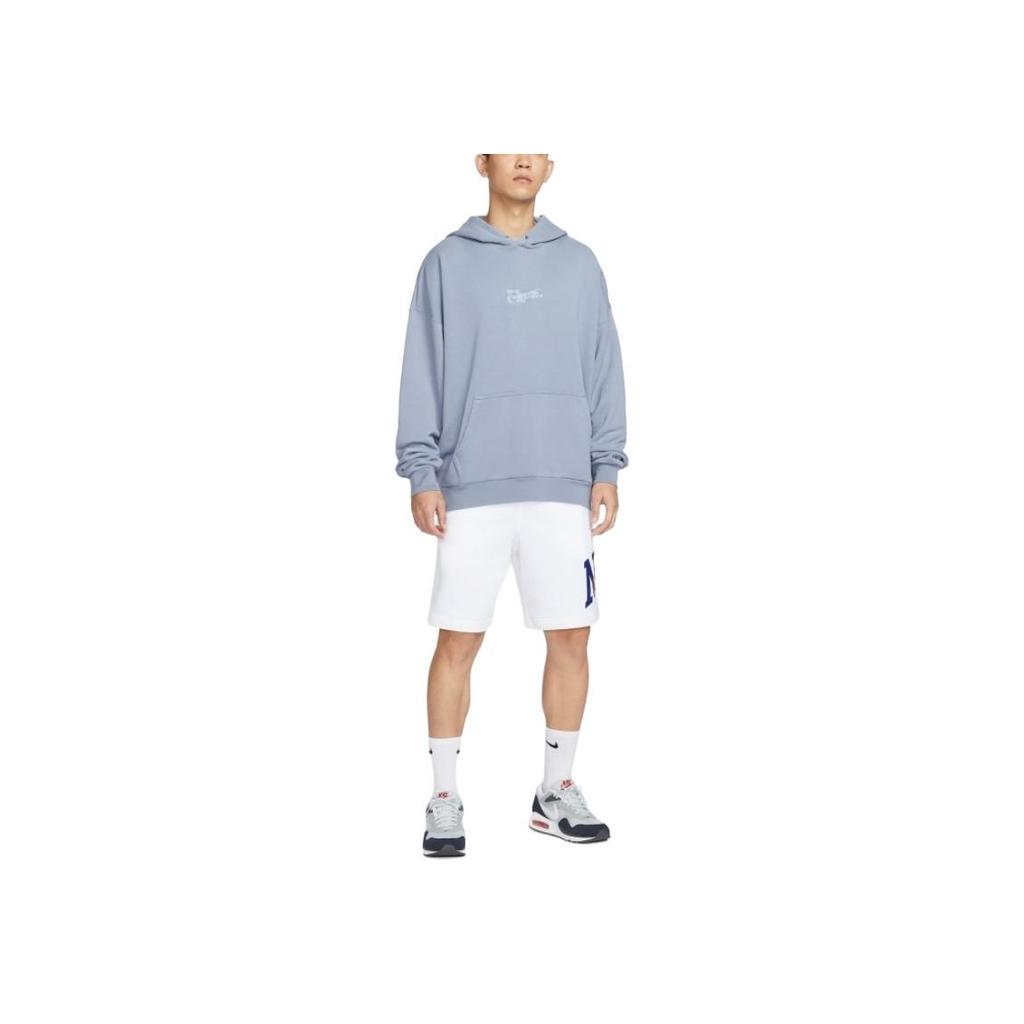 Nike Sportkleding Club Fleece Oversized Pullover Hoodie Heren Hoodies Blauw HV4722493