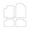 [BLM]KI032 Red - Set of Velour Floor Mats Suitable for Kia Ceed III 2018- - Red Trim