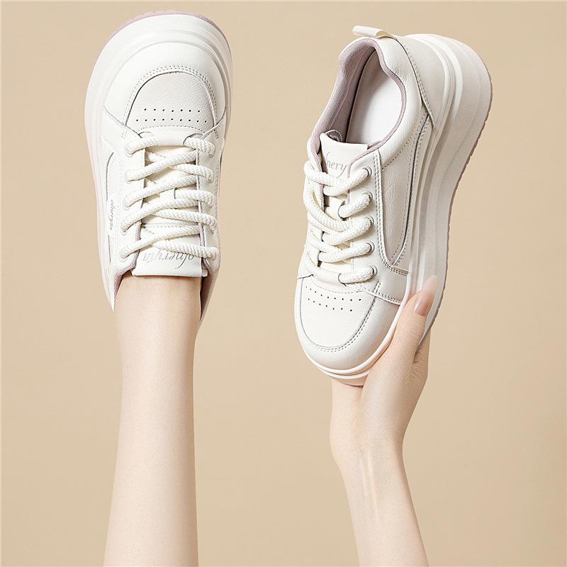 

Casual platform women s shoes, small people increase in height and wear new board shoes, comfortable daily versatile women s white shoes 40