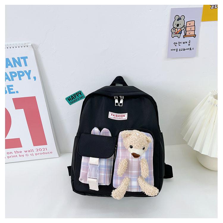 Adorable Cartoon Bear Rabbit Kids Backpack Ideal For Preschool Boys Girls Ages 3-6 Breathable And Durable Nylon