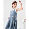 Girl's 2026 Summer Color-Block A-Line Vest Dress
