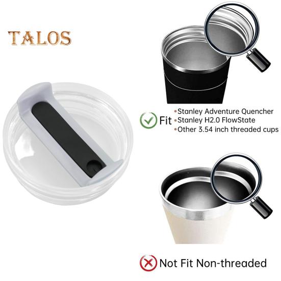 40 Oz Tumbler Flip Straw Lid Spill-Proof Splash Resistant Leak-proof Cup Lid Reusable Cover BPA-Free Dishwasher Safe Universal Cup Lid