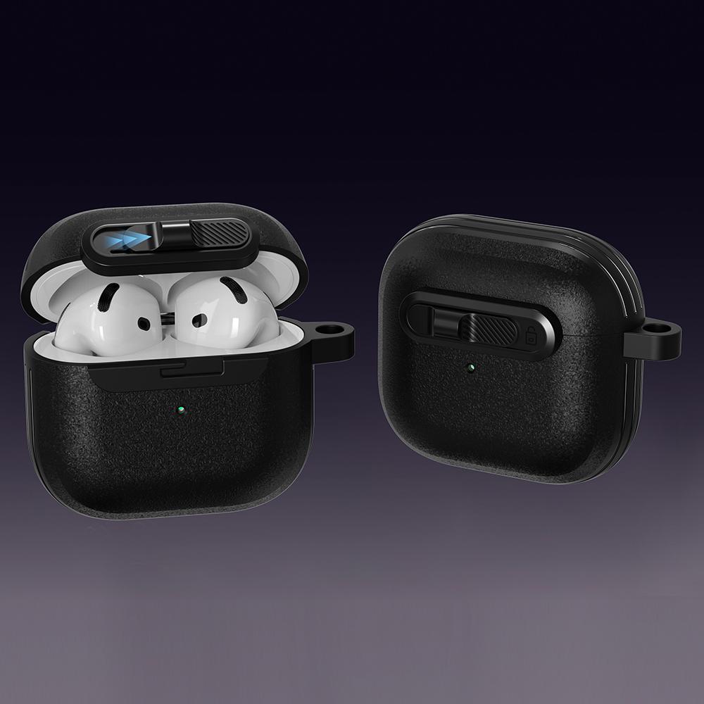 For Apple AirPods 3 Protective Case Lock Buckle Switch TPU + PC Wireless Earphones Cover with Carabiner