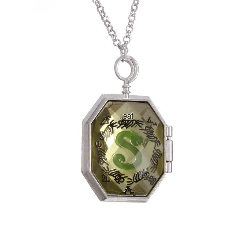 

Slytherin Horcrux Pendant Necklace - Openable Alloy Charm