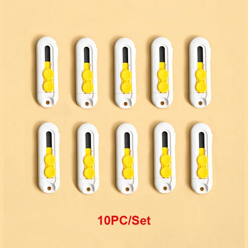 Magnetic Mini Box Cutter Portable Paper Cutter Cute Folding Knife Pocket Knife Replaceable Blade for Opening Envelope Carton