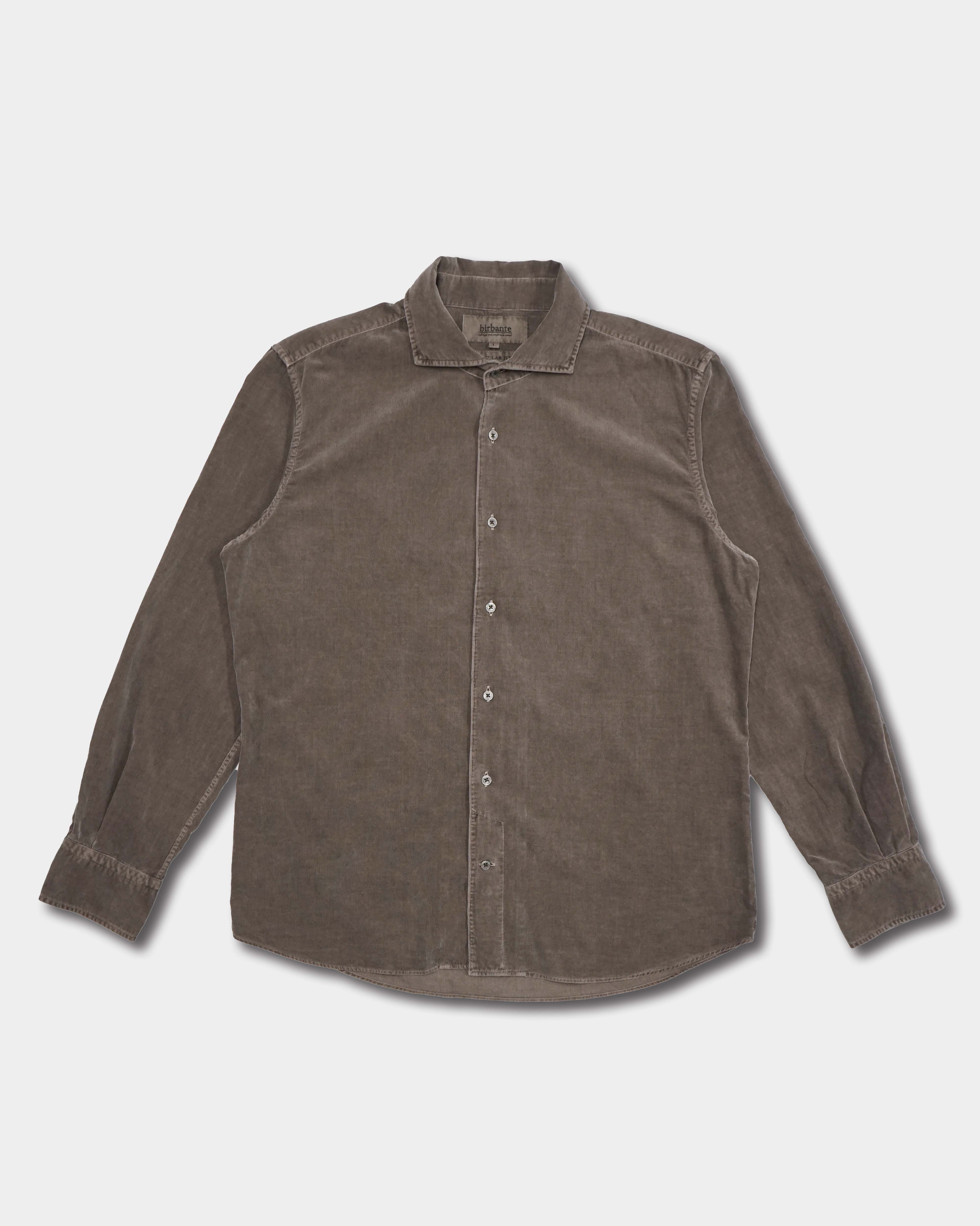 Яркая вельветовая рубашка Regular Fit - Древесный Wood/Wood
