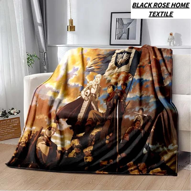 Fashion Art 3D HD Printed Berserk Anime Blanket Family Bedroom Sofa Bed Sheet Plush Sleeping Blanket Camping Warm Cover Blanket
