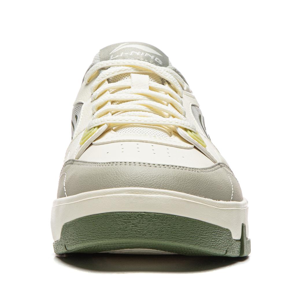 Li Ning Common 80s Skateboard Shoes Men's Low Top Ecru/Dust Gray Green AGCW135-2
