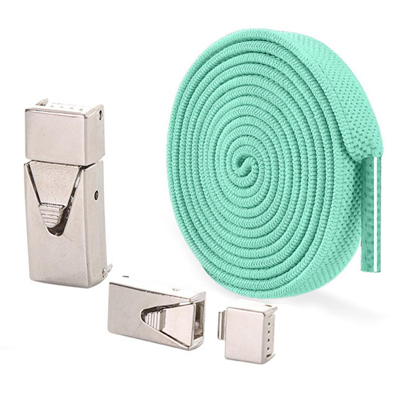 1 Pair 8mm No Tie ShoeLaces Press Lock Shoe Laces Without Ties Elastic Laces Sneaker Kids Adult Widened Flat Shoelace for Shoes