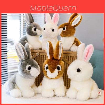 Adorable Long-eared Bunny Plush Toy Cute White Rabbit Stuffed Animal For Kids