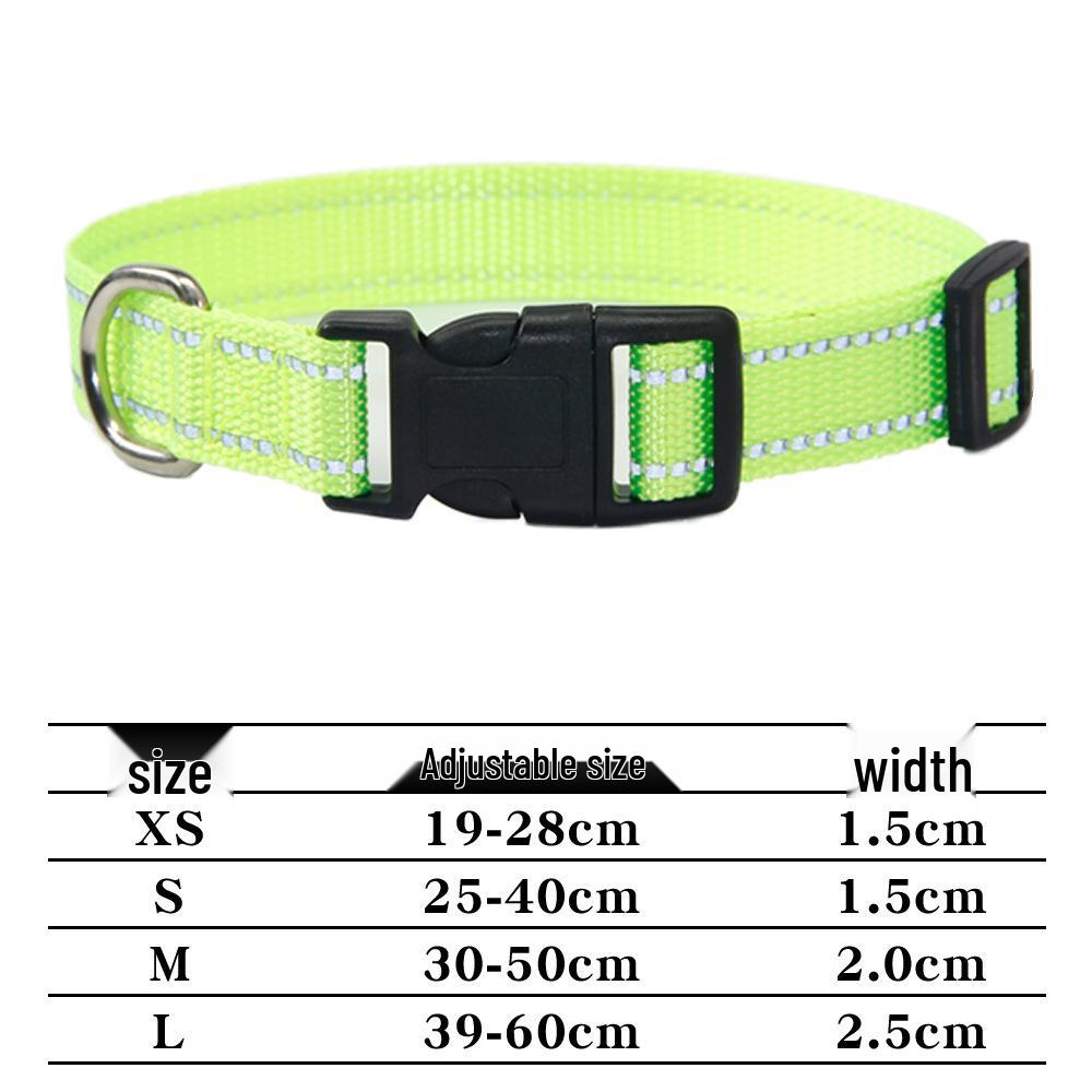 Reflective Pet Collar & Leash Set for Medium & Large Dogs and Cats