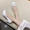 New night show super high heel patent leather hate sky high deep mouth round head single shoes formal professional waterproof table high heels