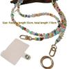 Adjustable Crossbody Lanyard Strap Gravel Bead Anti-Theft Lanyard Durable Mobile Phone Lanyard