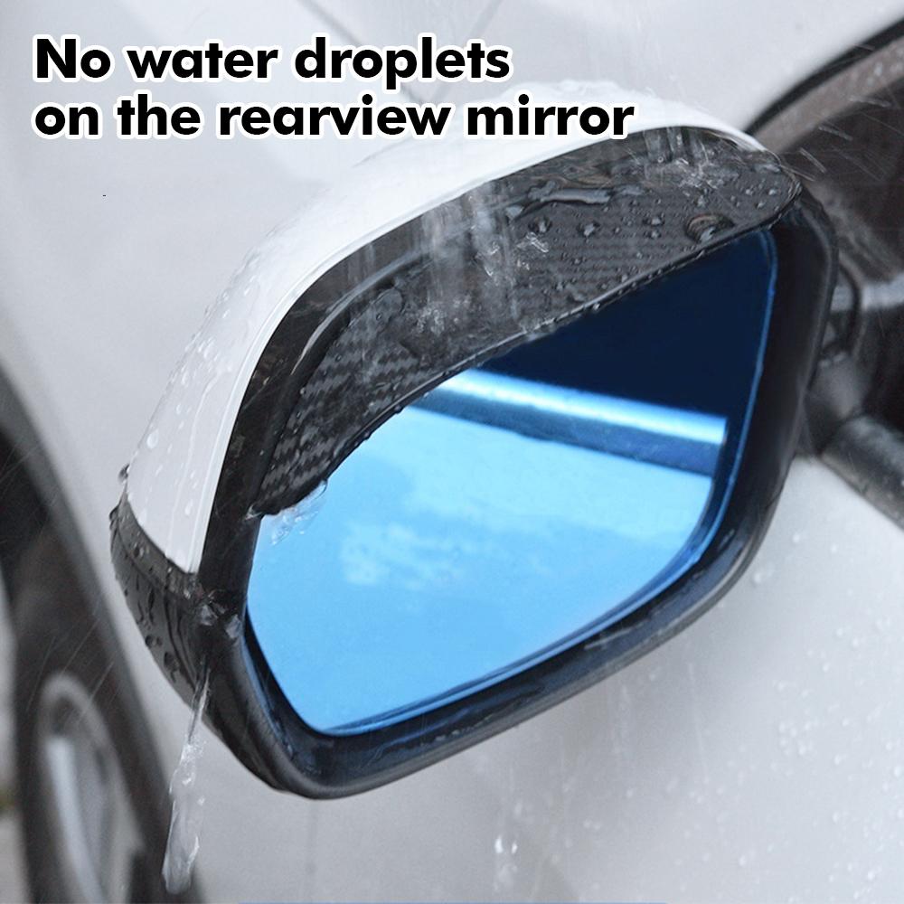 Car Rearview Mirror Rain Eyebrow Universal Carbon Fiber Sun Visor Shade Cover Auto Rear View Mirror Rainy for Car Accessories