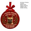 French Bulldog Ornaments for Christmas Tree Funny Acrylic French Bulldog Hanging Ornaments Gifts for Dog Lovers