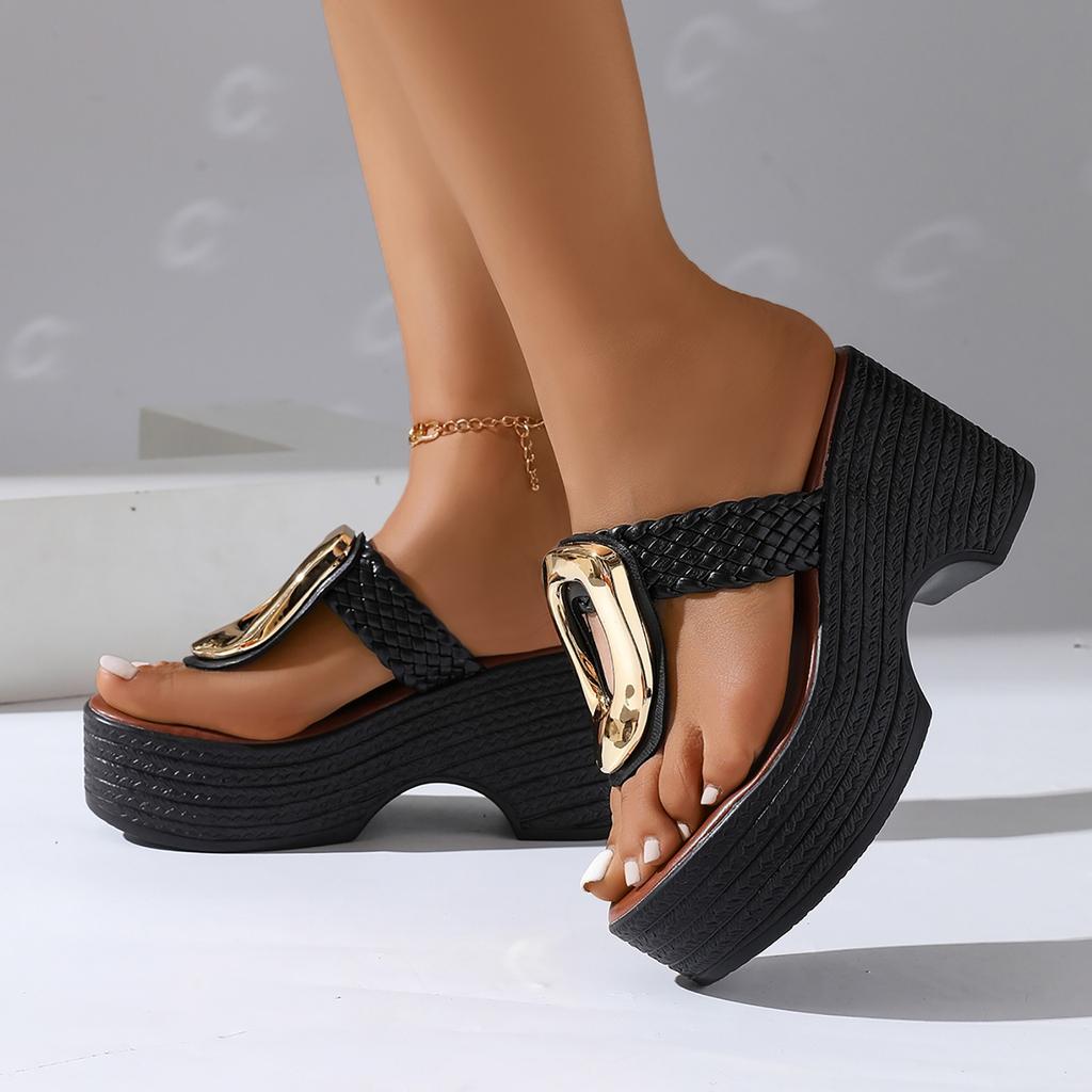 Wedges Slippers Women Sandals Platform High Heels Shoes Summer Slingback 2026 Trendy Dress Pumps Open Toe Slides Sandalias