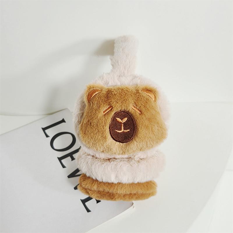 Cute Plush Capybara Earmuffs Warmer Ear Cover For Women Men Winter Warm Earflaps Outdoor Cold Protection Cycling Ear-Muffs