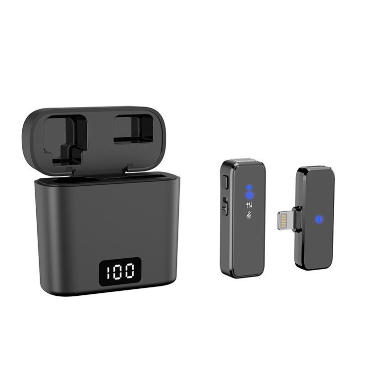 M3 Wireless Collar Clip Microphone with Charging Case, Dual Storage, Noise Reduction, for Mobile Live Broadcasts.