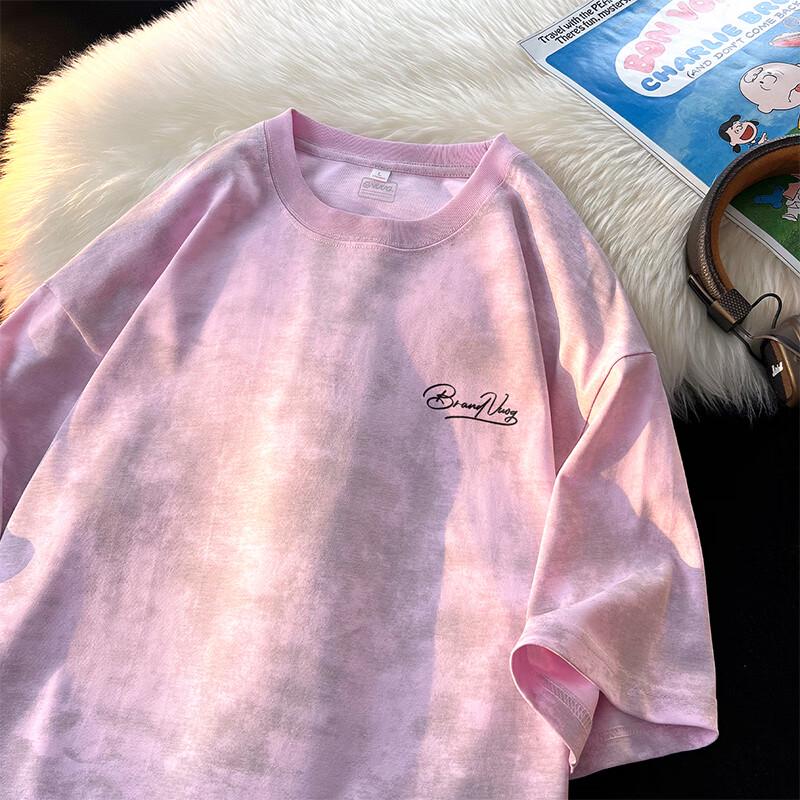 VUUG Men's American Retro Tie-Dye Cotton T-Shirt