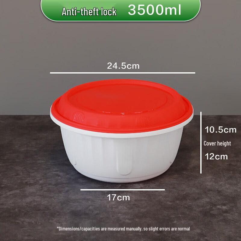 Disposable Round Takeout Box with Anti-Theft Buckle