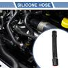 X AUTOHAUX 1pcs 32mm 1.26" ID 300mm 11.81" Length 0° Black Red Car Thread Silicone Hose Hose Universal