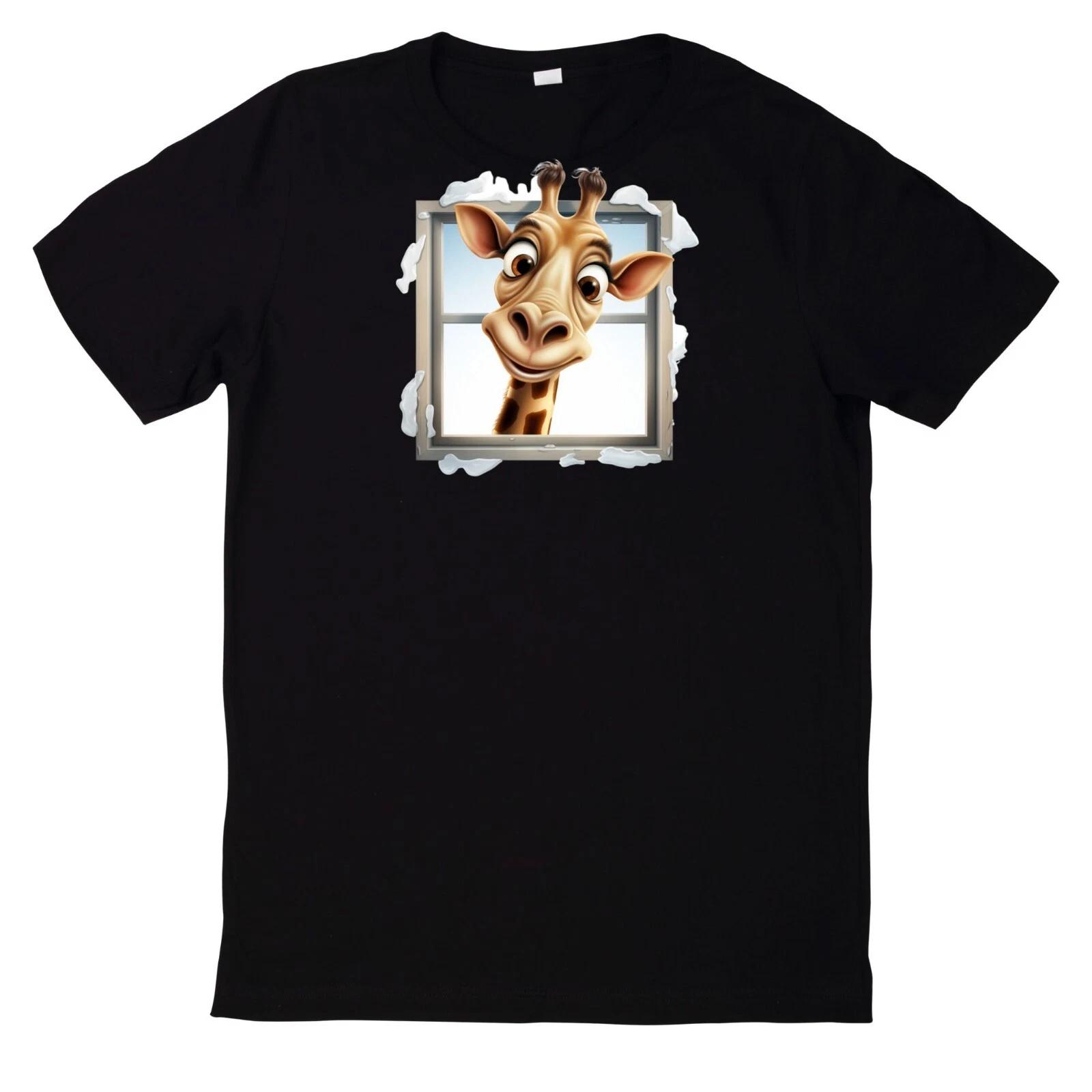 T-Shirt Giraffe Tier Witzig Geschenkidee Lustig Geschenk Motiv Baumwolle XS