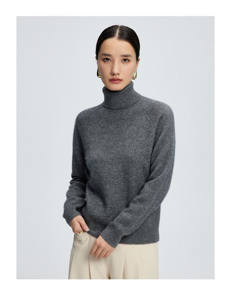 Women's Thickened High-Neck Cashmere Sweater - Soft, Warm, Loose Pullover for Autumn/Winter