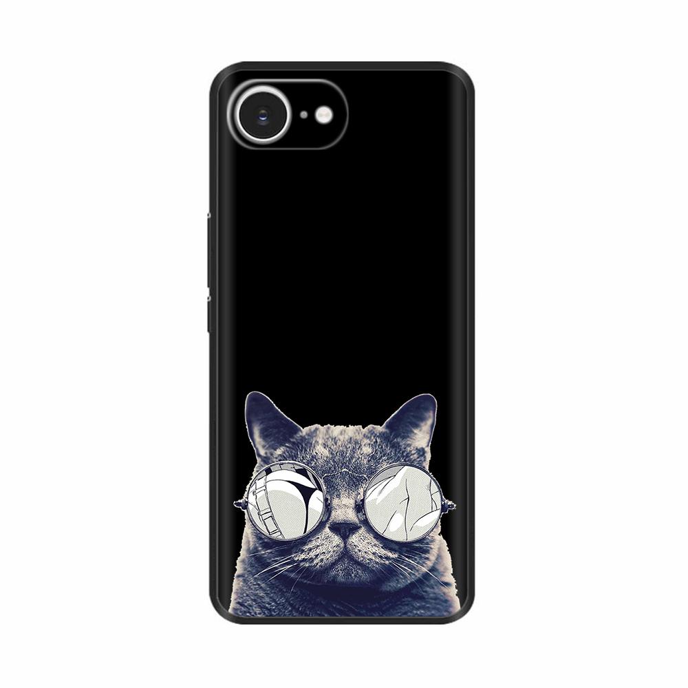 Soft TPU Black Silicon Phone Case For iPhone 16E iPhone16E SE 2025 SE4 5G Painted Shockproof Shell Cover Cases Bumper Funda Capa